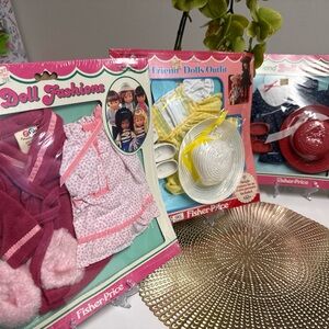 Fisher-Price Doll Outfit Sets - Pink, Yellow & Red